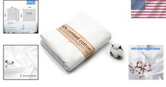100% Natural White Cotton Fabric – 2 Yards of Soft Poplin for Sewing Projects