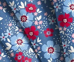 Front Porch Charm Patriotic 4th Main Blue 4693-75 Fabric By half yd cont cuts