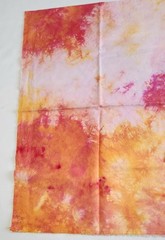 Tie-Dye Orange, Pink, White Cotton Fabric, 36″ x58″ , 1 Yard