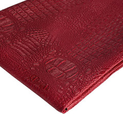 Crocodile Pattern Faux Leather Fabric 36″X54″ Marine Vinyl Soft Alligator Skin S