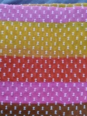 1960’s MOD ERA Organdy Flocked FABRIC piece 45″ x 18″ (Half of a Yard)