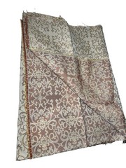VTG Ornate Woven Fabric Gold Beige Pink Damask Baroque Scrolls Swirl 1 lb. 9 oz.