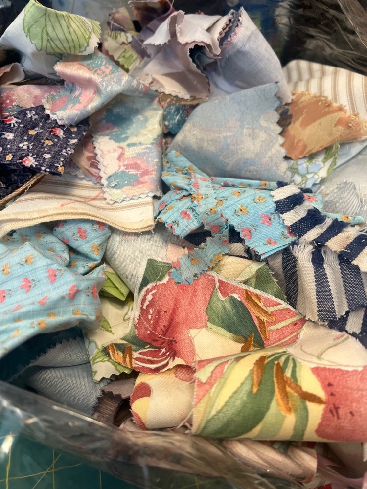 Fabric Scrap Bundle Mixed Patterns & Colors For Crafting Quilting & DIY Projects
