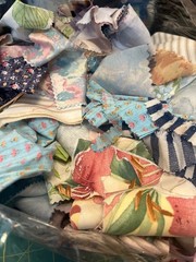 Fabric Scrap Bundle Mixed Patterns & Colors For Crafting Quilting & DIY Projects
