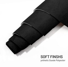 Suede Auto Headliner Fabric 96″ L × 60″ W with Foam Backing – 96″L×60″W Black