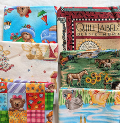 Lot of 24 Fat Quarters Novelty Fun Prints Cotton Fabric All Different by GH2
