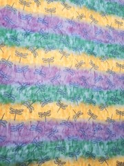 Faye Burgos Dragonfly Fabric, Cotton Lawn, 47″ Wide, 4.83 Yards, Batik Style