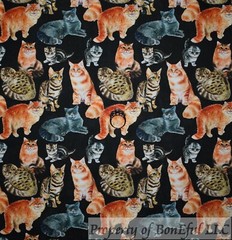 BonEful Fabric FQ Cotton Quilt Black Orange Basketball Kid School Sport Unisex L