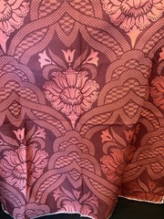 4 Fabric samples Damask Moire Coral & Reds Designer 26×26 upholstery Schneider