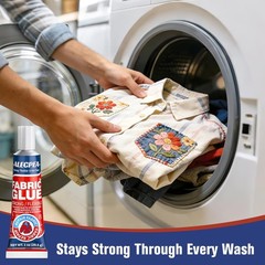 Permanent Fabric Glue Washable, 2-Pack Liquid Stitch for Clothing, Professional