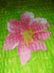 VTG General Fabrics co. Bright Green Fabric with Flowers 3 yards 31″ x 46″ wide