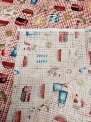 VTG Fabric Traditions 1 yd x 44 Farmhouse 1998 Cows Country