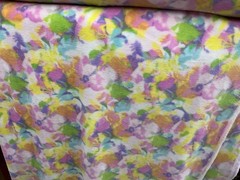 Pastel Floral Flower Fleece Fabric, 60” Wide, Sold By The Yard