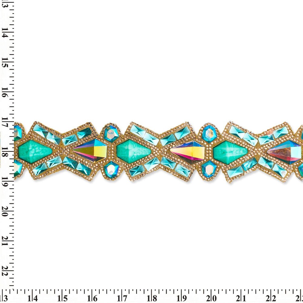 Diamond Resin Rhinestone Iron On Gel Backed Trim Sold By The Yard