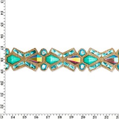 Diamond Resin Rhinestone Iron On Gel Backed Trim Sold By The Yard