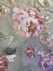 Cabbage Roses On Light Green Back Ground Medium Wt. Cotton Pillows,Designer Deco