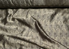 Gold/black/gray Satin Brocade Jacquard 100% Silk Fabric 44″ W, By Yard (JD-363)