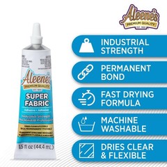 Super Fabric Adhesive 1.5 fl oz Fast Drying Clear Permanent Fabric Adhesive