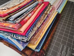 9 Pounds Fabric Remnants/Yards Lot for Sewing/Crafting Poly/Cotton Blend Colors