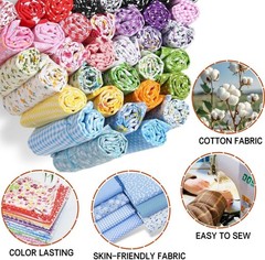 5×5” Cotton Quilting Fabric Bundle – Floral & Multi-Pattern Print