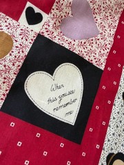 VTG Country Classic Simple Traditions Ameritex Fabric Houses Hearts Folk Art 3YD