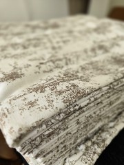 16 Yards Continuous I Love Foil Printed Textured Jacquard Upholstery Fabric 54″