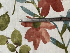 Braemore Gazebo Umber Floral Screen Print Fabric 54W”x 53” new