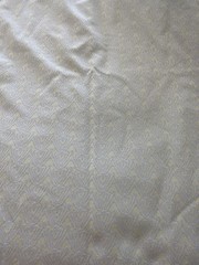 Vintage 70s Metallic/Lurex Yellow White Fabric BTY Slight Discoloration