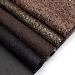 30x137cm Swirls Bump Textured Faux Leather Synthetic Leather Fabric Sheets DIY