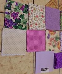 Quilter’s Fabric Stash 12 Fat Quarters Purple Violet Lilac Floral Other Prints