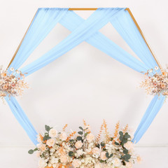 Baby Blue Wedding Arch Draping Fabric 1 Panel 29″ X 20 FT Extra Long Gauze Drape