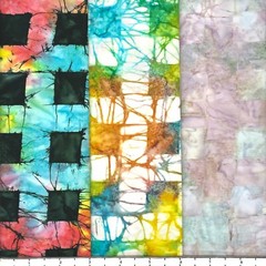 7 Fat Quarters Cracked Plaid #2 Batik Lunn Fabric FQ Pack 100% Cotton Handmade