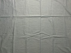 Tiny Light Blue White Gingham Check Cotton Blend Fabric 84in X 44in