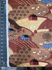 Farms Countryside Fabric Traditions 1992 Cotton Fabric 1/2 Yard (18” By 44”) New