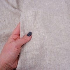 HEAVY Pure 100% LINEN – oatmeal – Natural Washed Fabric 240gsm European flax