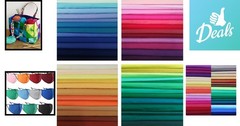50 PCS 8″x8″ Precut Cotton Fabric Squares – Multi-Color Craft Fabric Bundle