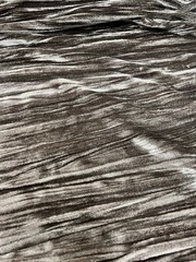 Pauline TAUPE BROWN Wrinkled Polyester Crushed Stretch Velvet Fabric by the Yar