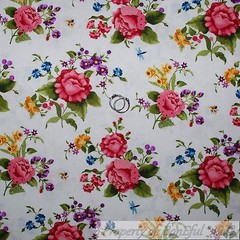 BonEful Fabric FQ Cotton Quilt Pink White Red Flower Dot Valentine Love Heart US