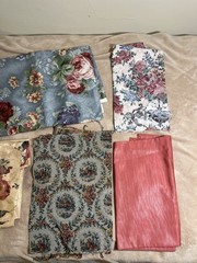 3.5 Lb Bag of Various Vintage Upholstery Chair Fabric Quilting Great Patterns