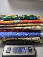 Lot Of 9 Animal Fabric Mix 10.5 Yards Vintage 1992 Cow Horse Cat Chick Lady Bug