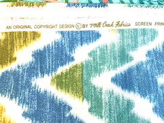 Millcreek Outdoor Patio Deck Fabric Chevron Tiago Blue Green 3.5 Yard Lot
