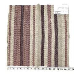 Upholstery Fabric Squares Cream Tan Brown Red Blue Muted Stripes 17″ Lot of 9