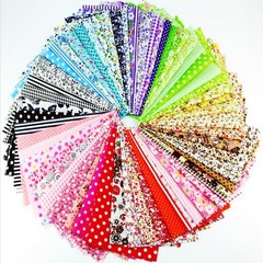60 Pcs 4″ x 4″(10cm x 10cm) Assorted Craft Fabric Bundle Squares Patchwork Fa.