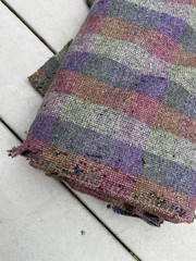 Stevens Forstmann Woolens WOOL MOHAIR FABRIC Blue Red Gray LARGE BOLT Vintage