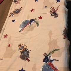 Norman Rockwell Saturday Evening Post Rosie Riveter Uncle Sam Flannel Fabric 2.5