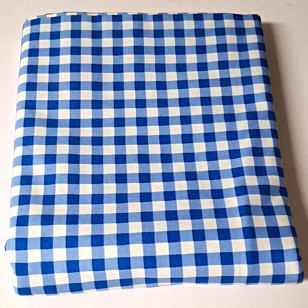 Quilting Treasures Fabric Blue White Gingham Check/Plaid 5 1/2 Yds