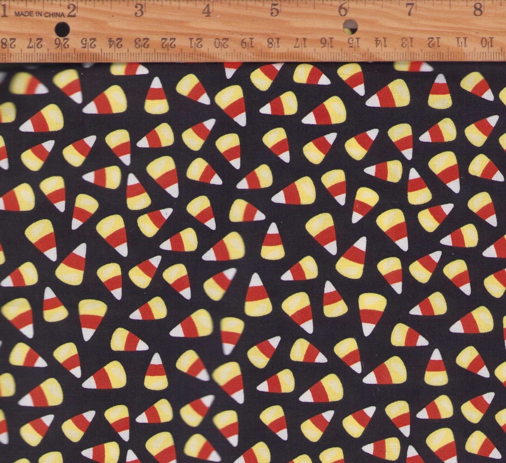 LOT of 3 FQ 100% Cotton Fall Autumn Fabrics Candy Pumpkins Trucks Sewing Quilts