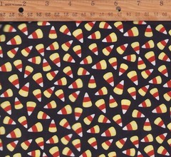 LOT of 3 FQ 100% Cotton Fall Autumn Fabrics Candy Pumpkins Trucks Sewing Quilts