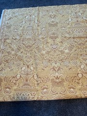 Brunschwig Fils Fabric 10 Yds Jacobean Ornate Baroque Floral Gold Accents 1996