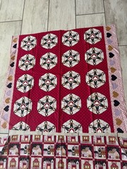 VTG Country Classic Simple Traditions Ameritex Fabric Houses Hearts Folk Art 3YD
